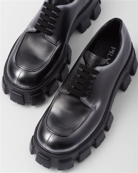 Prada monolith leather shoes